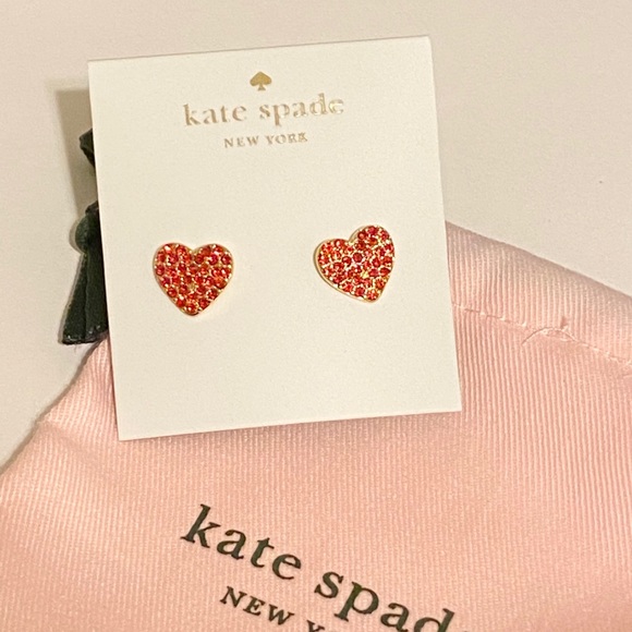 Kate Spade heart studs - Picture 2 of 8